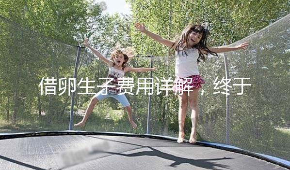 借卵生子費用詳解，終于知道用別人卵子做試管要多少錢了