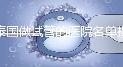 泰國做試管的醫(yī)院名單揭曉，一覽頂尖機構(gòu)，輕松幫你選擇！