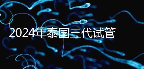 2024年泰國三代試管醫院排名、費用、成功率公布